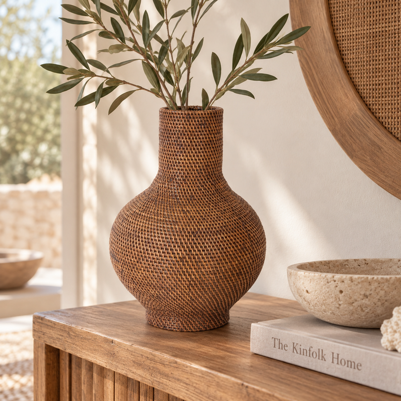 Alma Tall Woven Vase
