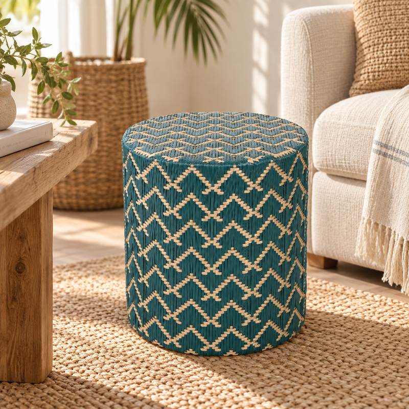 Sage Woven Stool