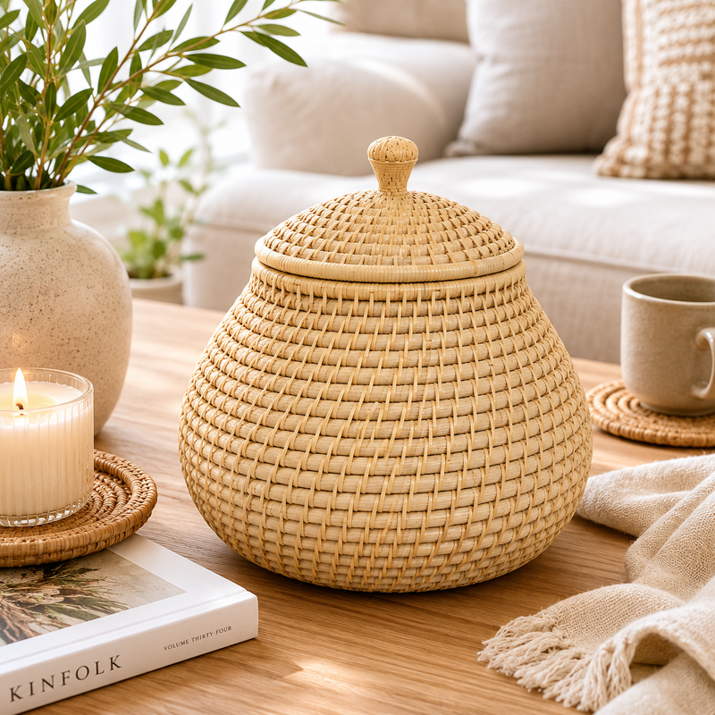 Rattan Core + Rattan Peel Weave
